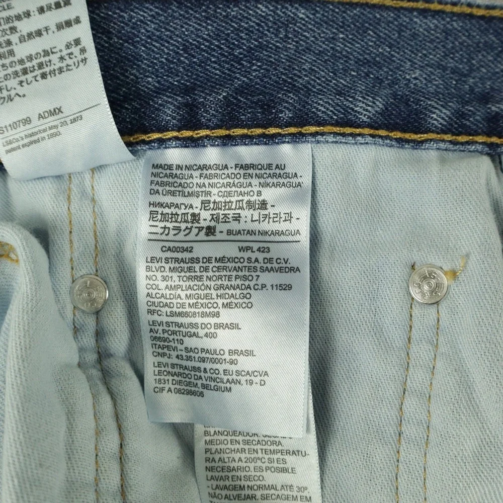 Levi's 550 Jeans Mens 50x29 Relaxed Fit 5-Pocket Cotton Denim‎ Blue